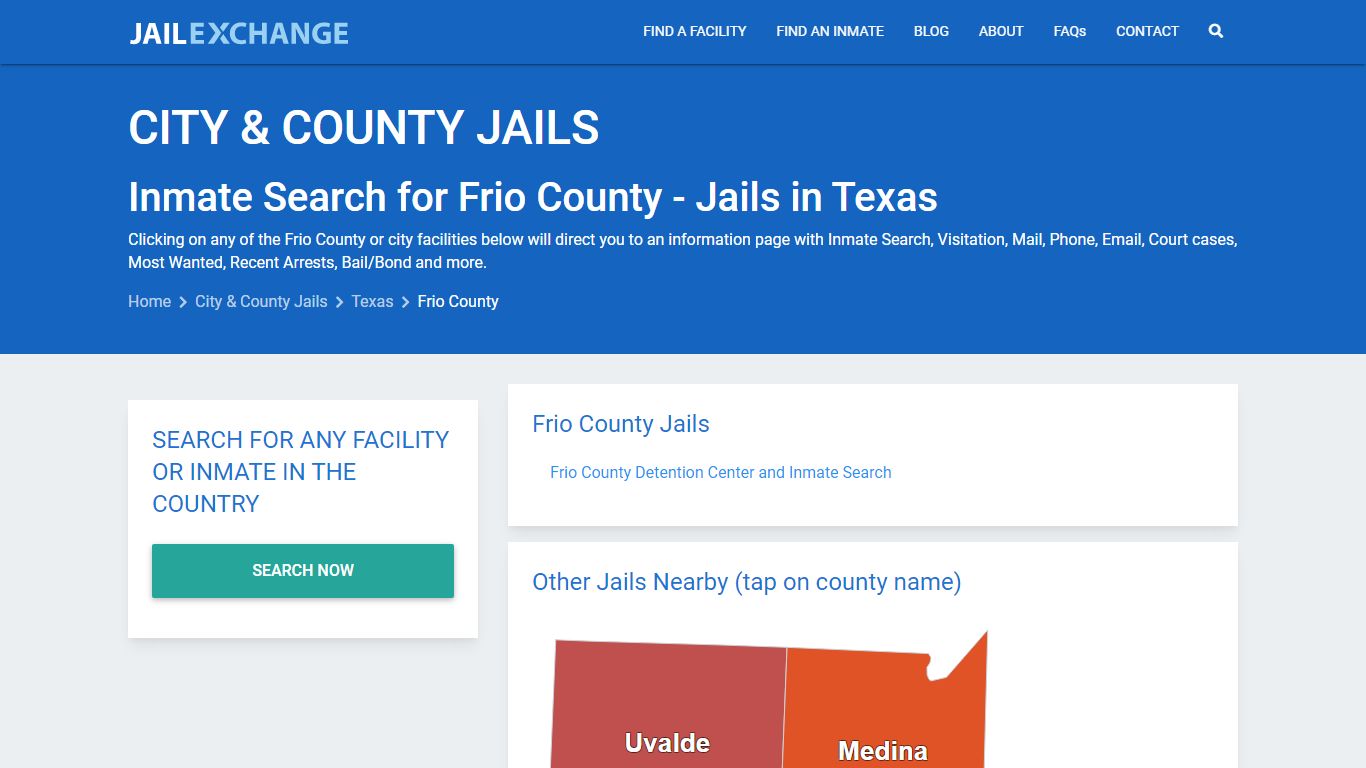 Inmate Search for Frio County | Jails in Texas - Jail Exchange